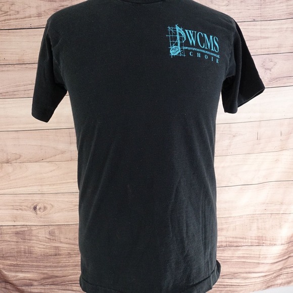 VINTAGE WCMS CHOIR MUSIC NOTE SINGLE STITCH 1995 90s T-SHIRT SIZE M MEDIUM - Picture 3 of 9